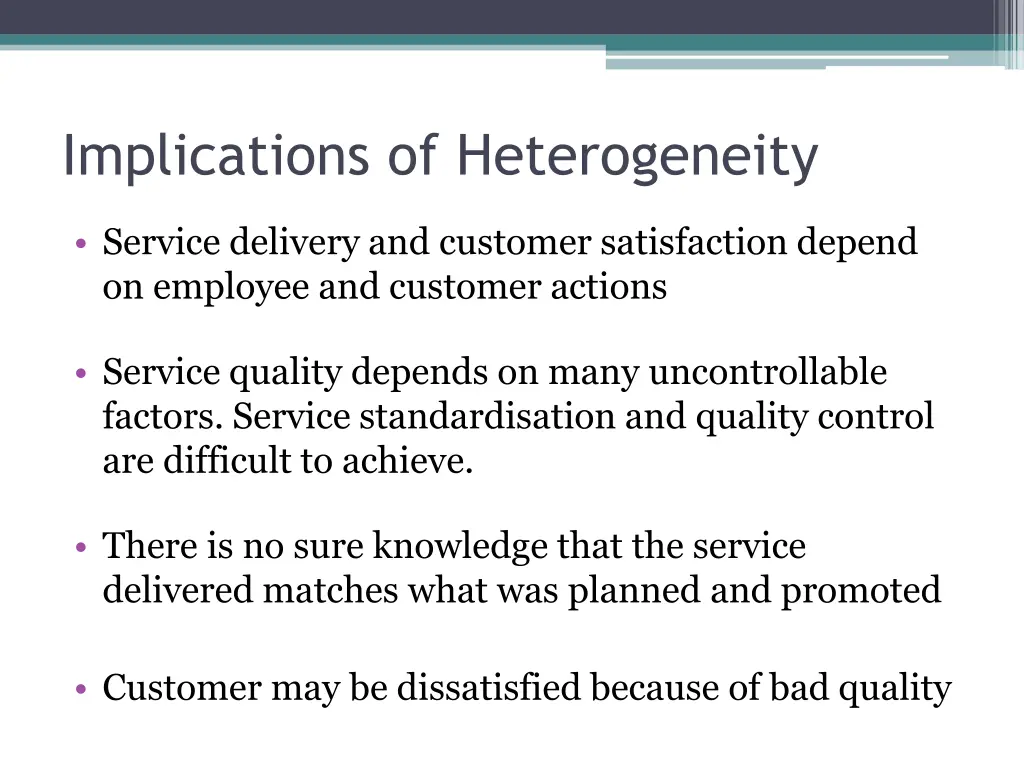 implications of heterogeneity