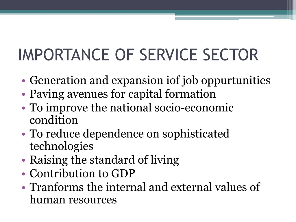 importance of service sector 1