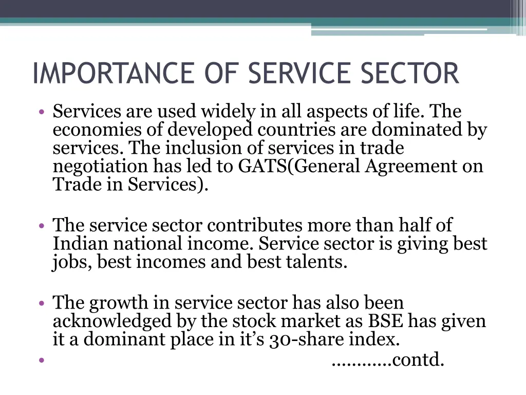 importance of service sector