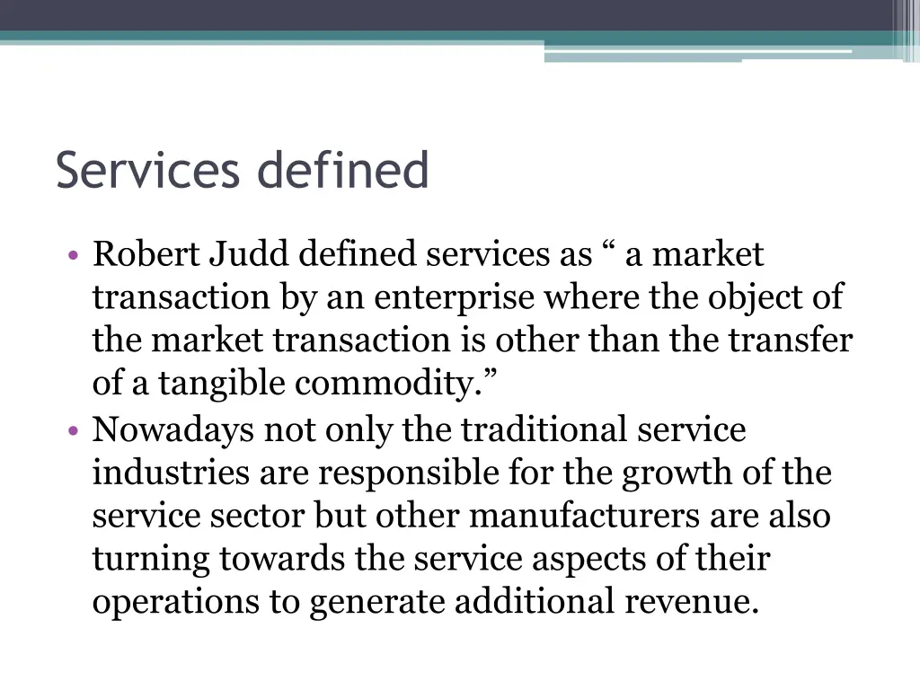 services defined 1