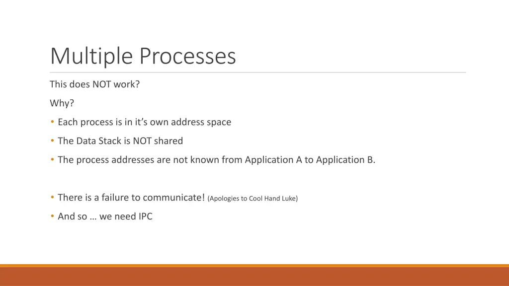 multiple processes