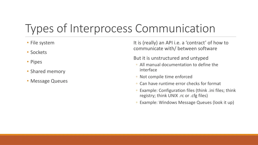 types of interprocess communication