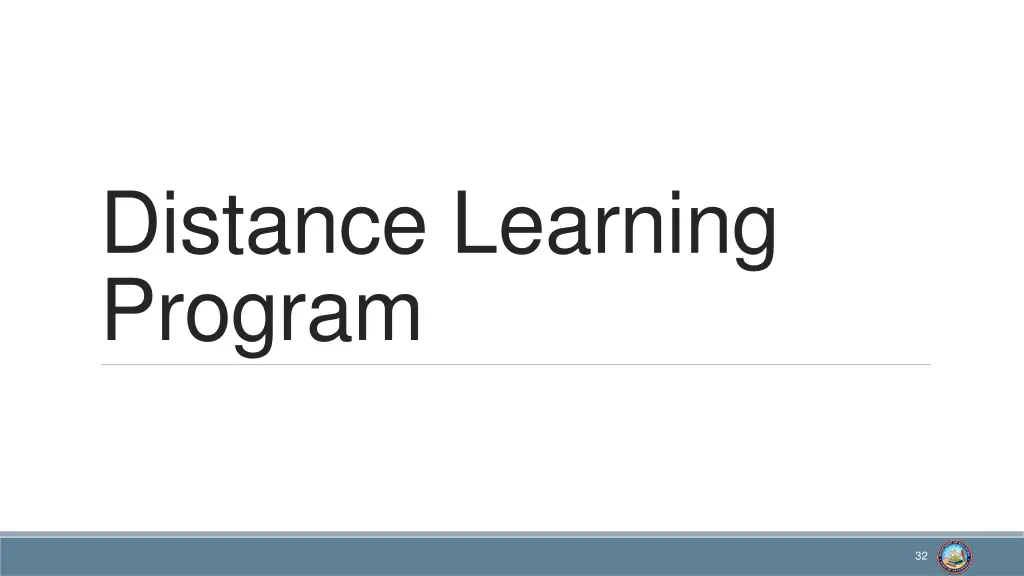 distance learning program