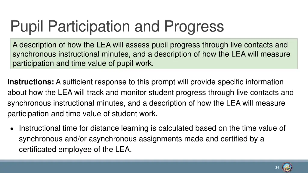 pupil participation and progress