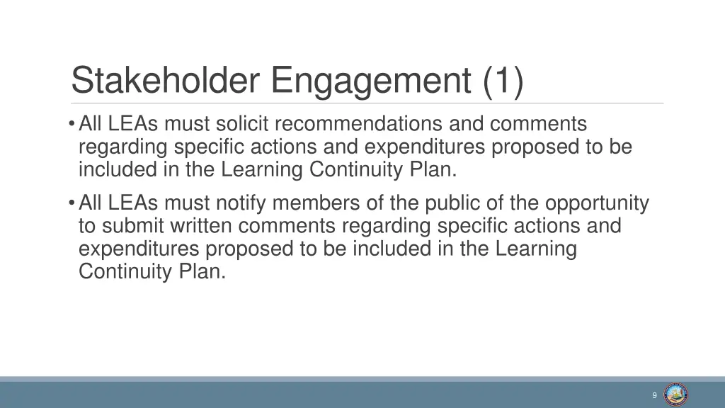 stakeholder engagement 1 all leas must solicit