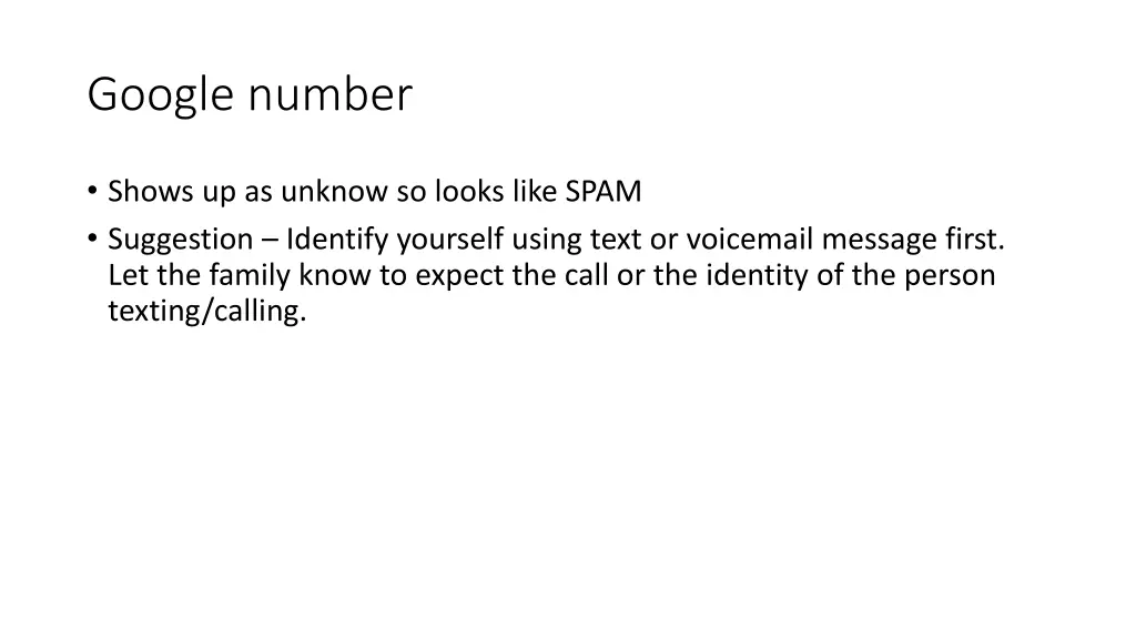 google number