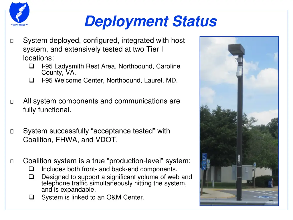 deployment status