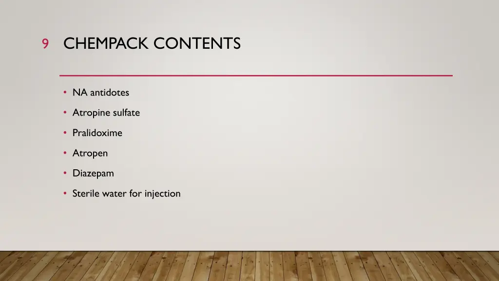 chempack contents