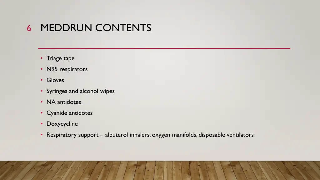 meddrun contents