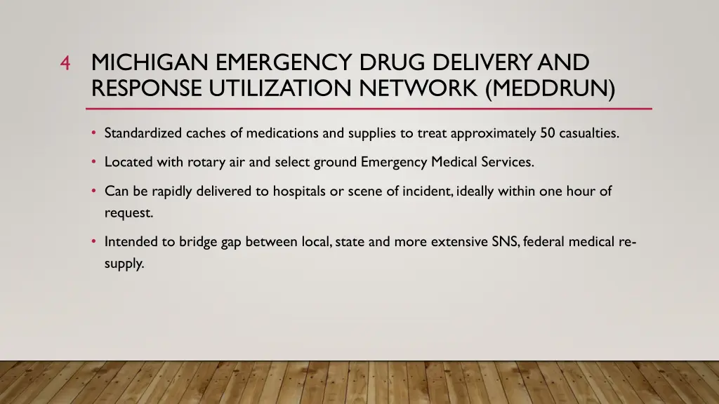 michigan emergency drug delivery and response