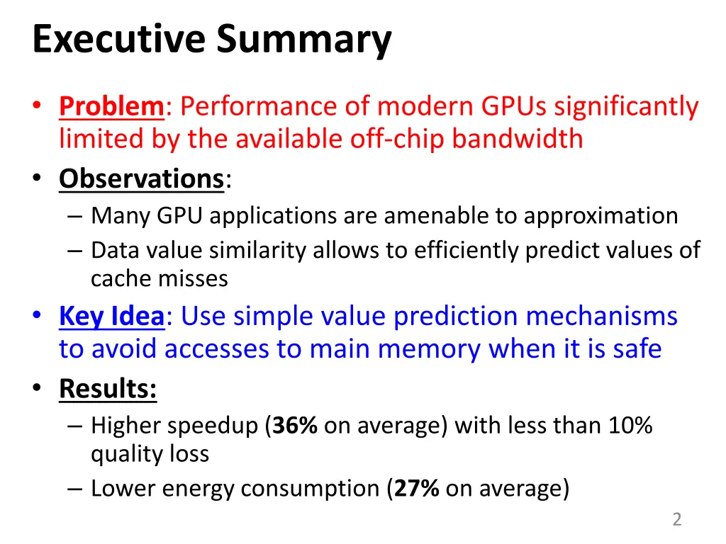 executive summary