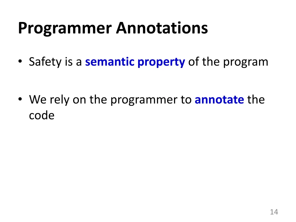 programmer annotations