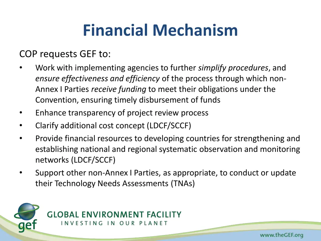 financial mechanism