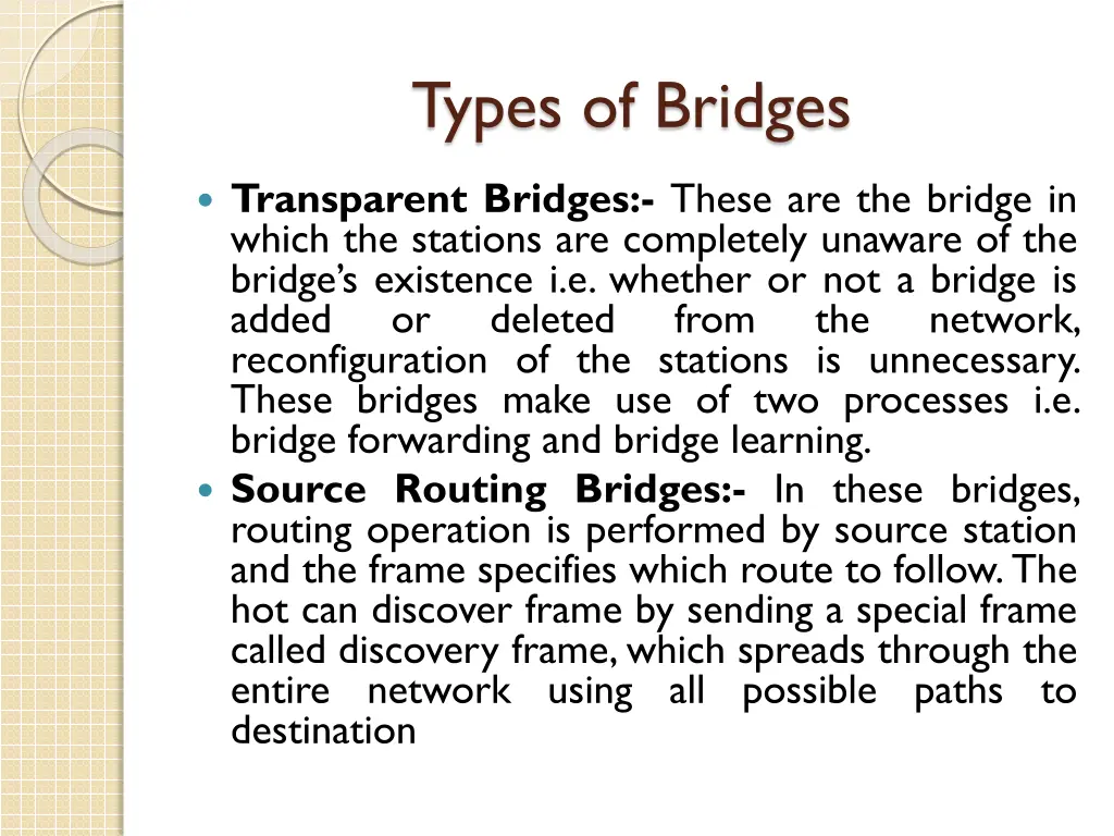 types of bridges