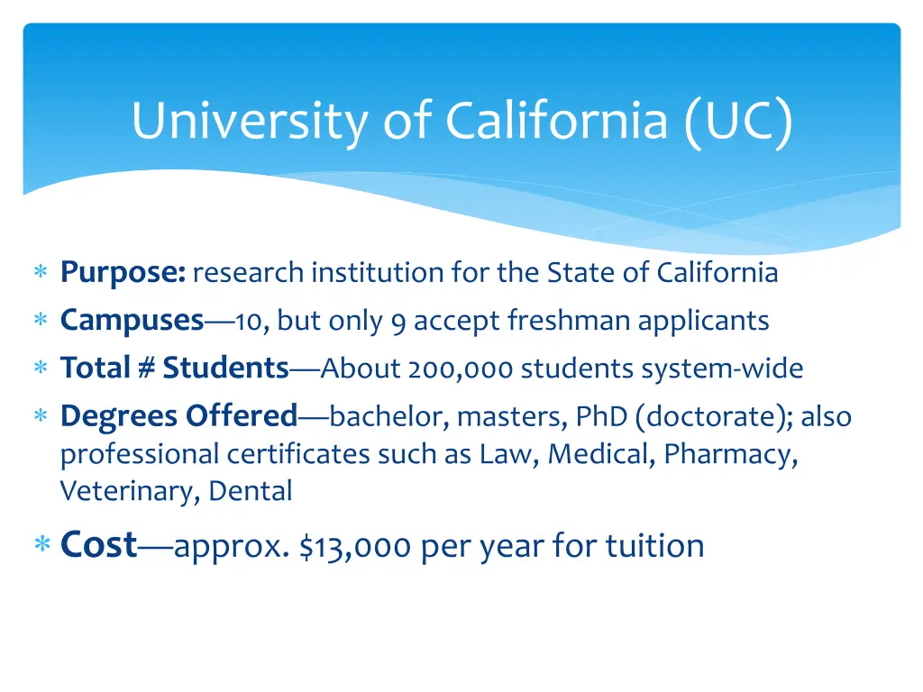 university of california uc 1