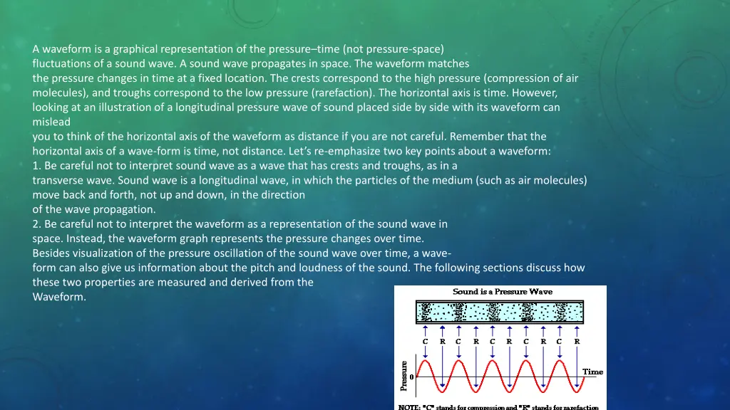 a waveform is a graphical representation