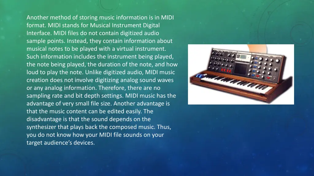 another method of storing music information