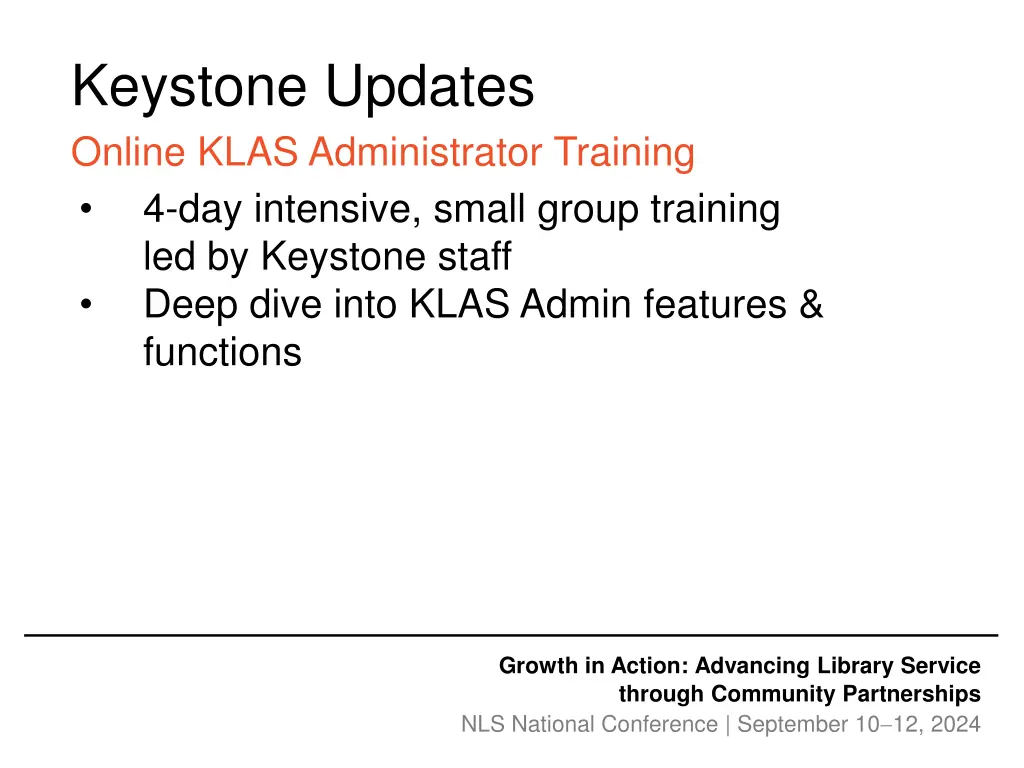 keystone updates online klas administrator