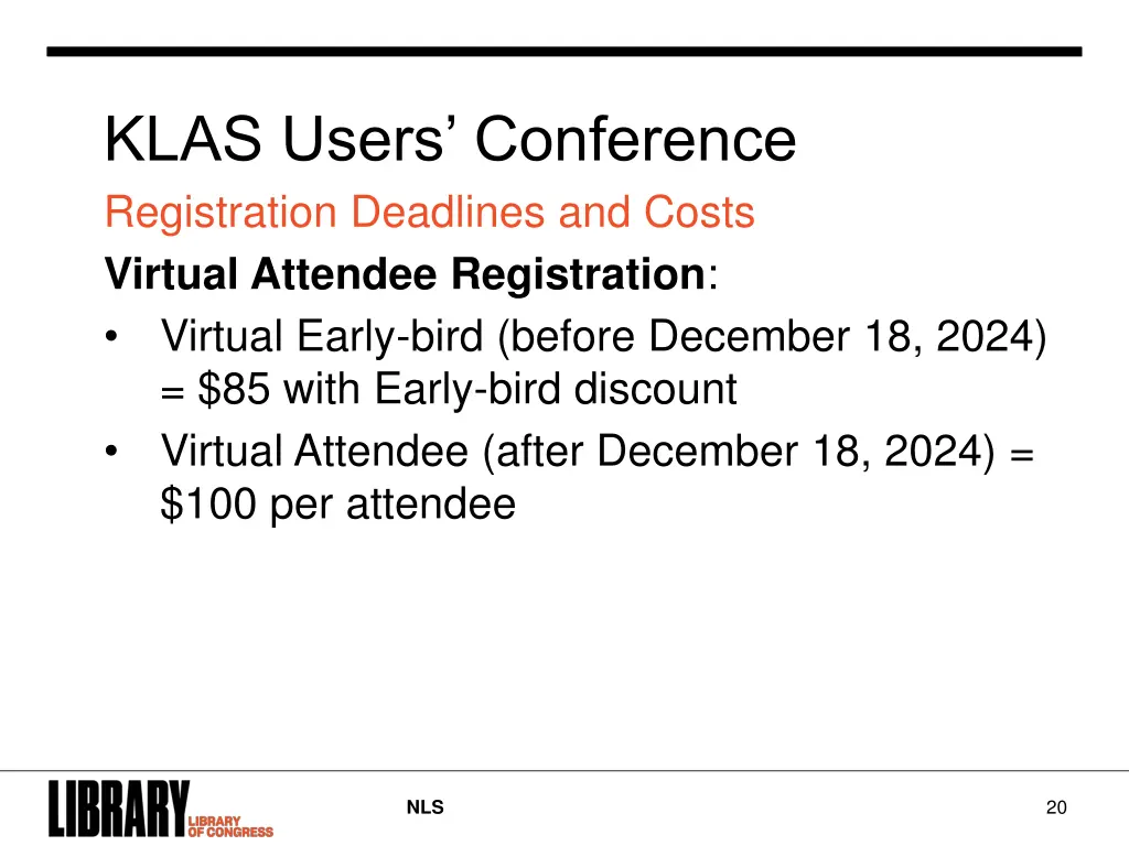 klas users conference registration deadlines 1