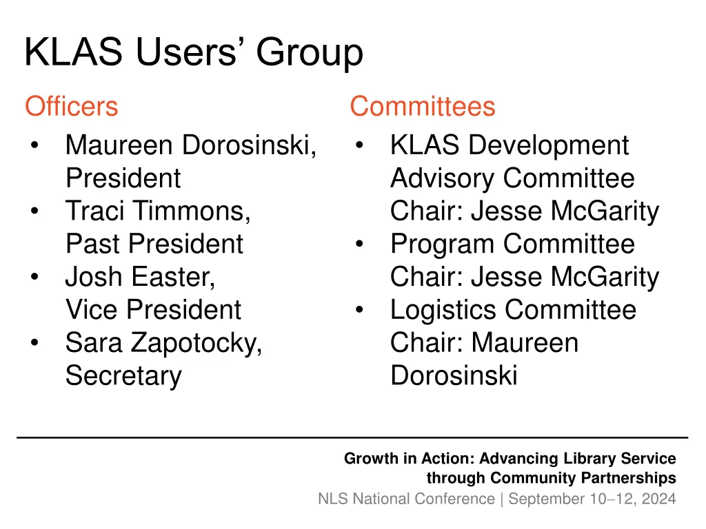 klas users group