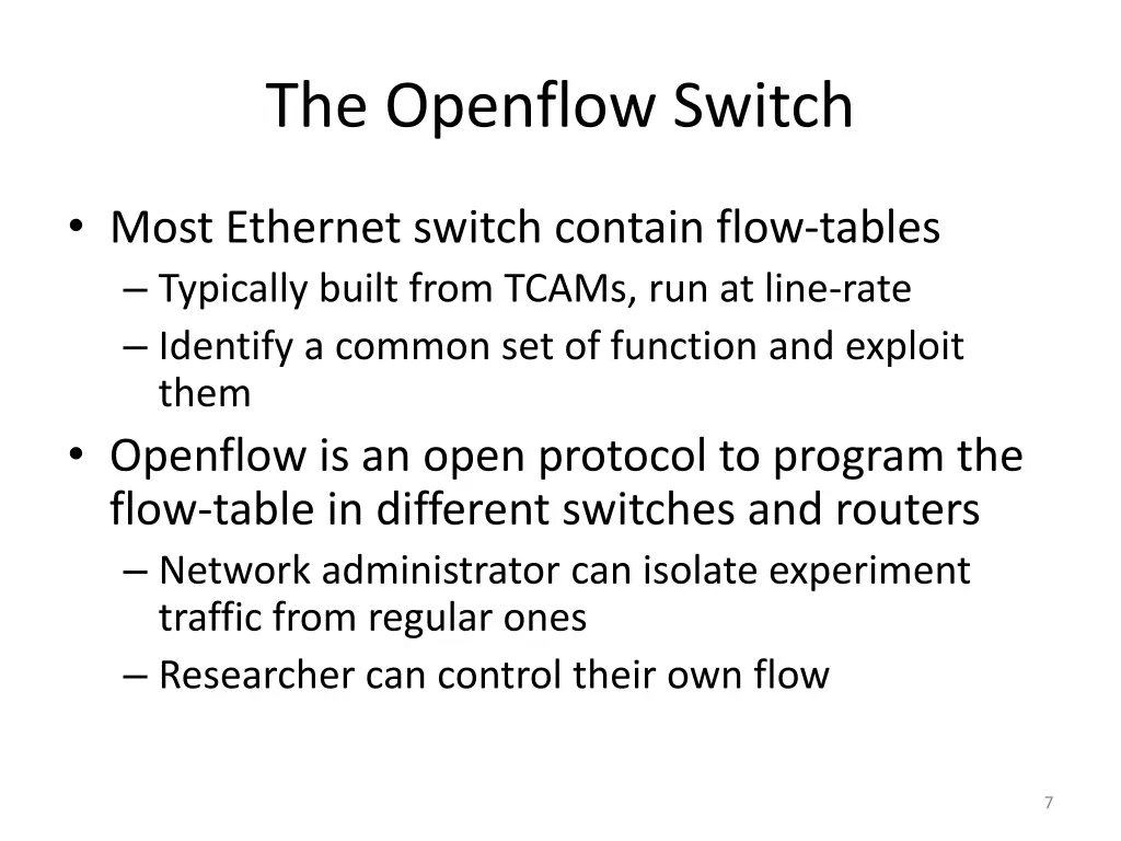 the openflow switch 1