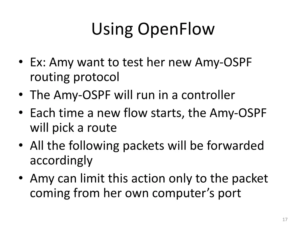 using openflow 1