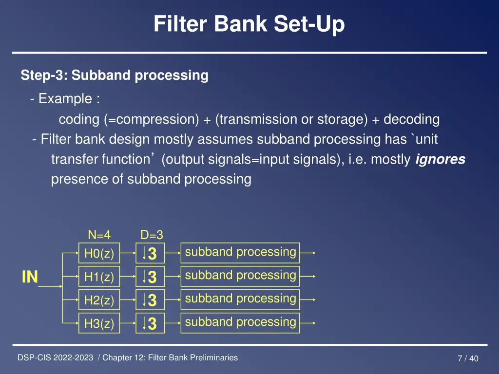 filter bank set up 3