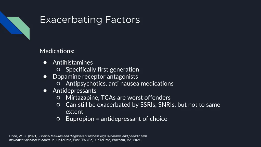 exacerbating factors 1