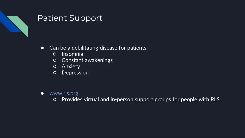 patient support