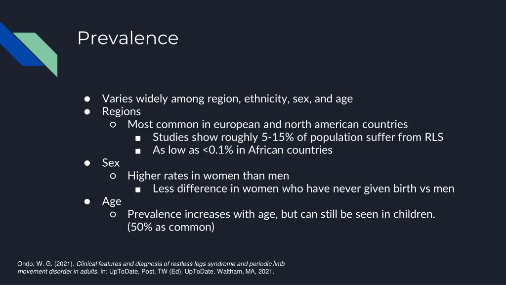 prevalence