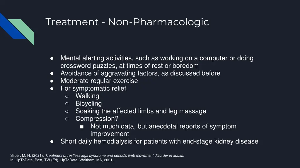 treatment non pharmacologic