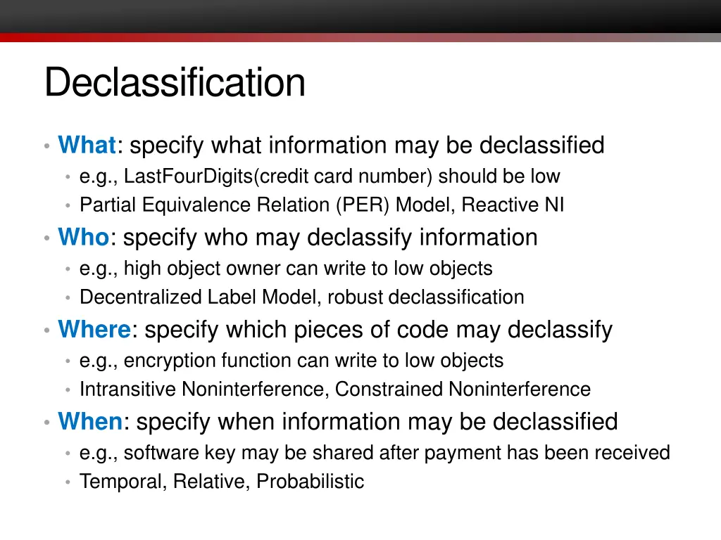 declassification