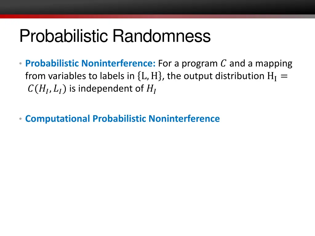 probabilistic randomness