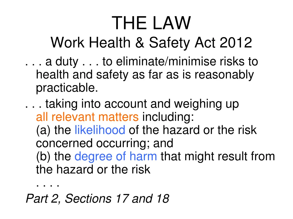 the law
