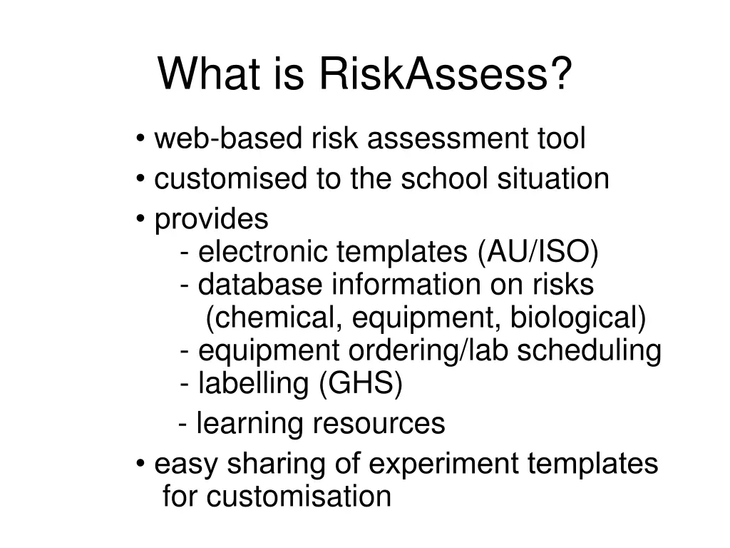 what is riskassess