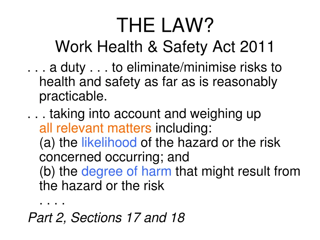 the law