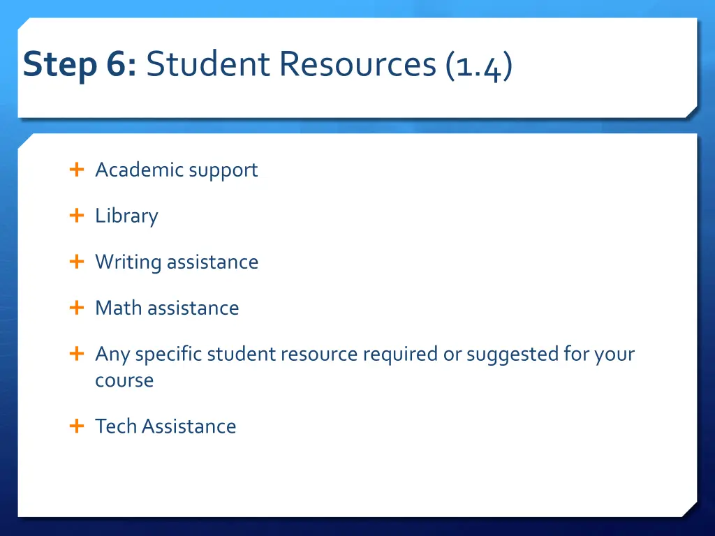 step 6 student resources 1 4