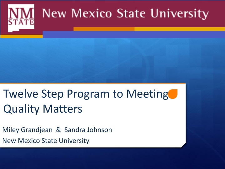 twelve step program to meeting quality matters