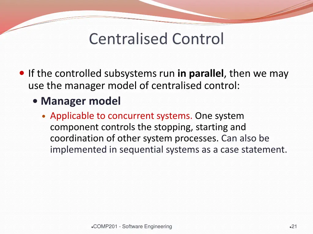centralised control 1