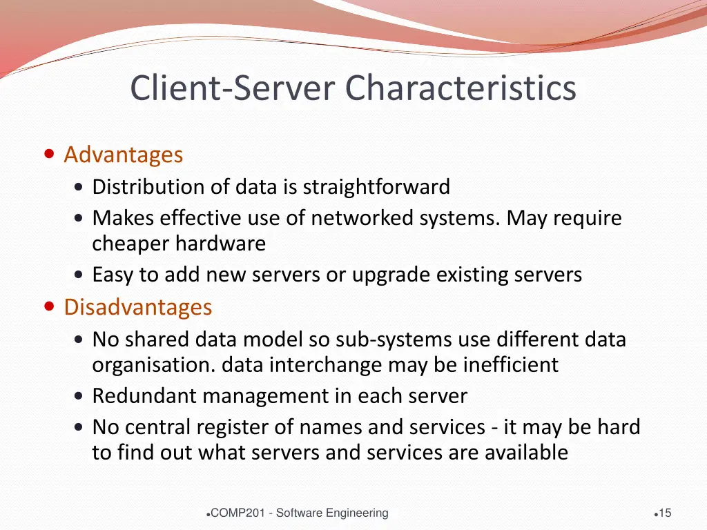 client server characteristics