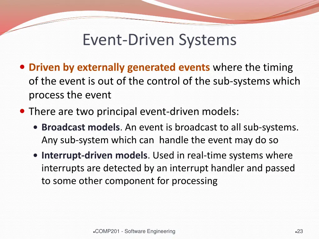 event driven systems