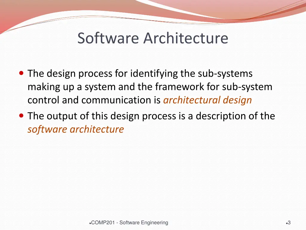 software architecture