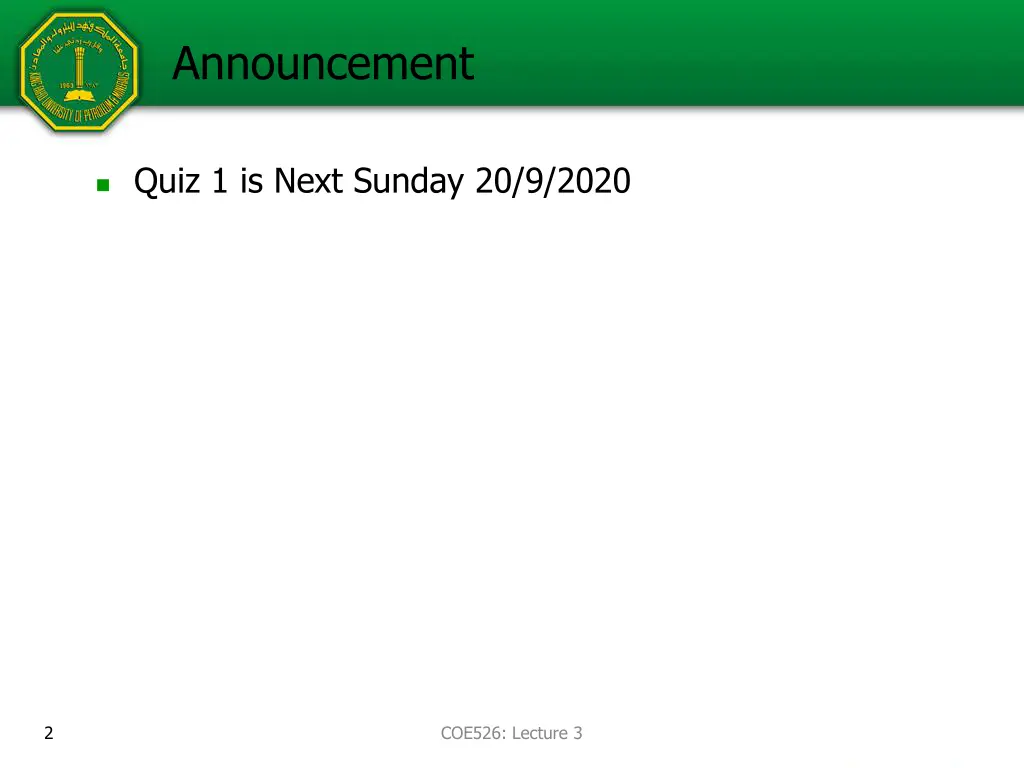 announcement