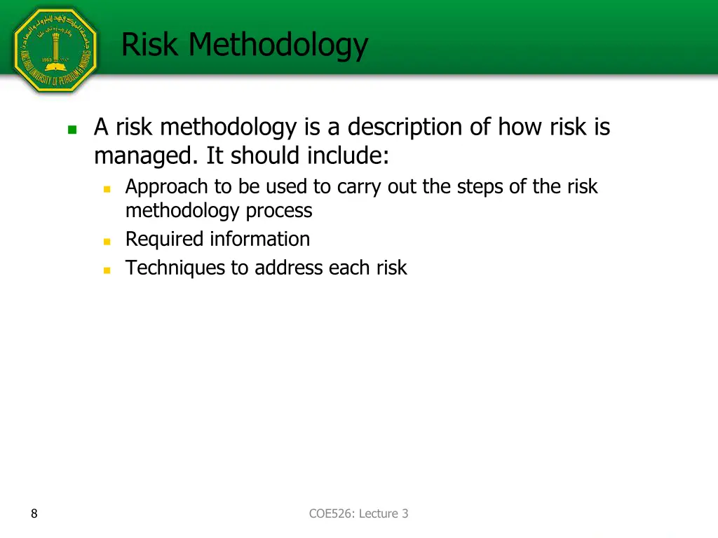 risk methodology