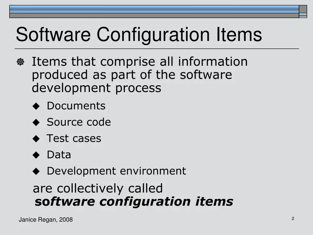 software configuration items