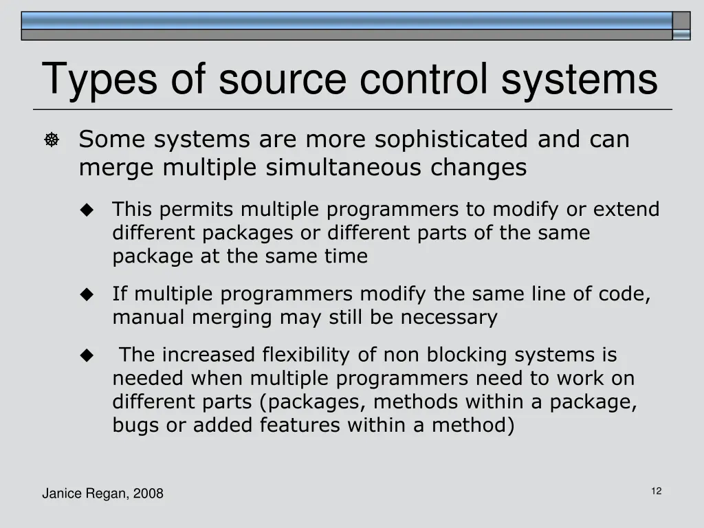 types of source control systems