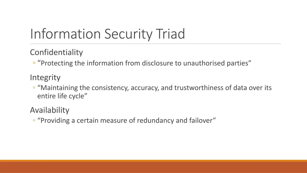 information security triad