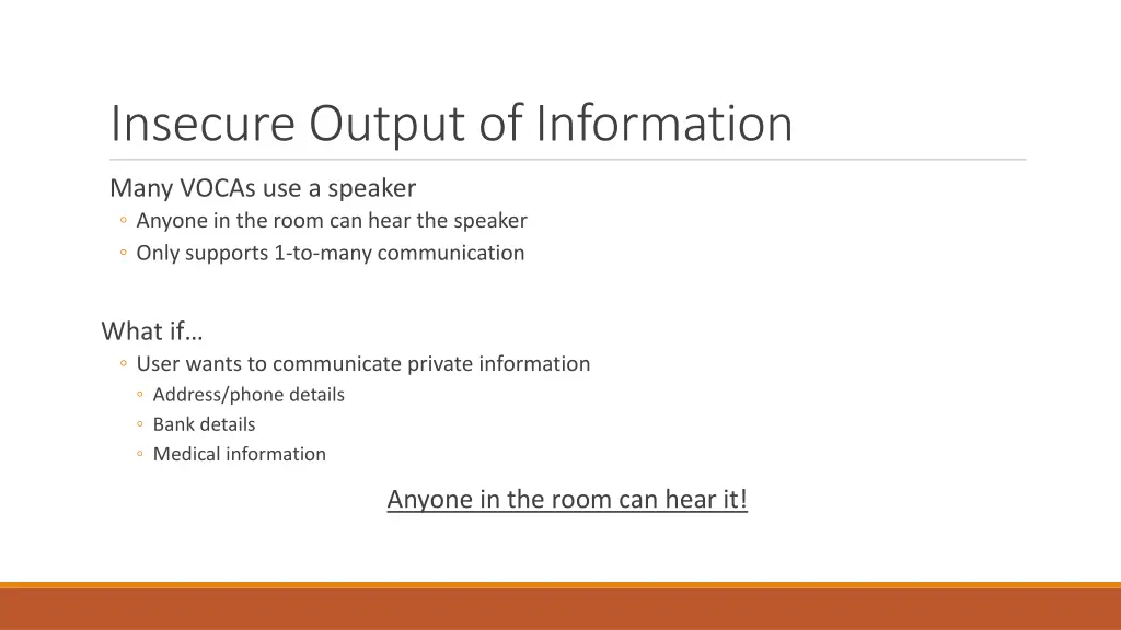 insecure output of information
