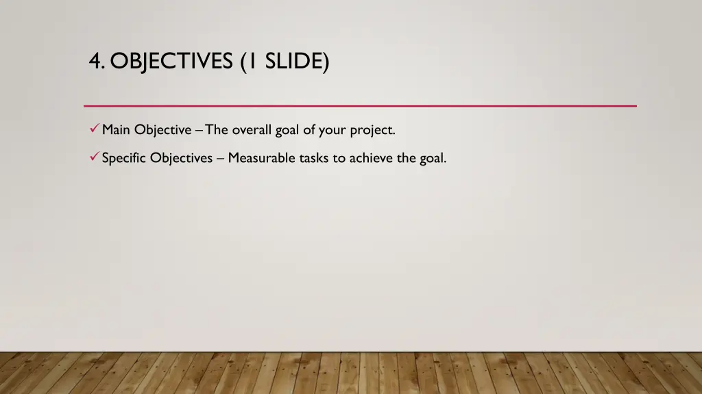 4 objectives 1 slide