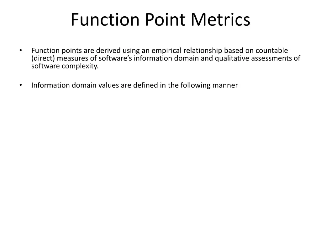 function point metrics